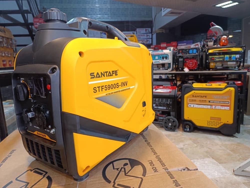 موتور برق 3 کیلو وات , سانتافه / SantaFE , مدل STF5900s-INV , تکسوز بنزینی  , سایلنت